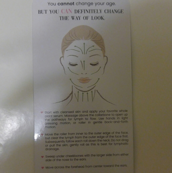 Jade Facial Roller w Gua Sha Scraper Skin Massager - Picture 8 of 10